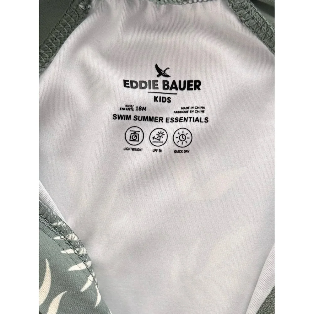 Eddie Bauer Kids Rash Guard & Hat UPF 30 lightweight Quick Dry Swimsuit‎ 18m